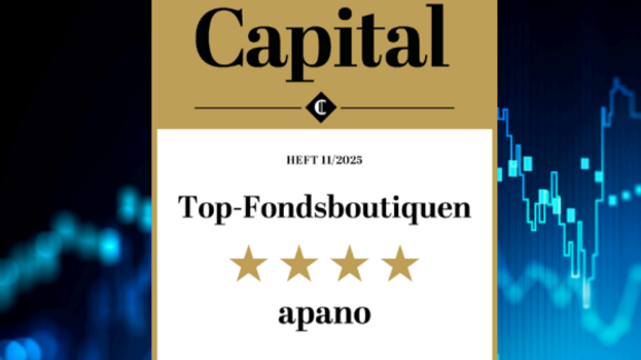apano als „Top-Fondsboutique" in Deutschland ausgezeichnet!