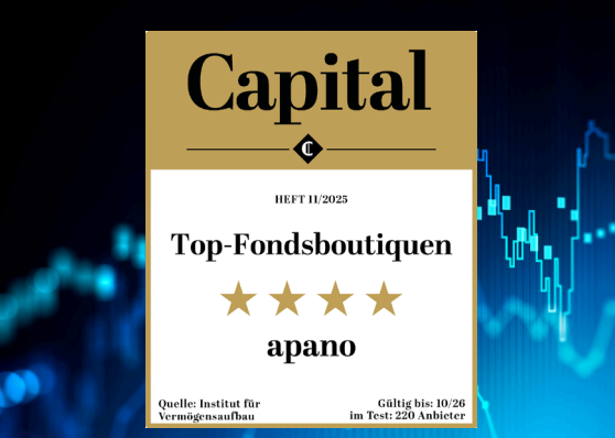 apano als „Top-Fondsboutique" in Deutschland ausgezeichnet!